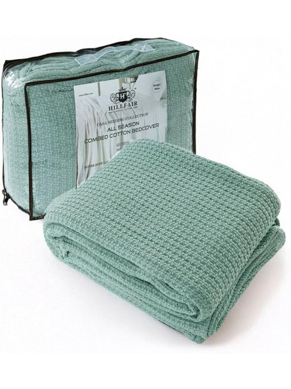 California King Size Combed Cotton Blanket - Soft, Warm, All-Season Oversized